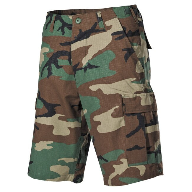MFH BDU ameriški kratke hlače Rip stop, woodland