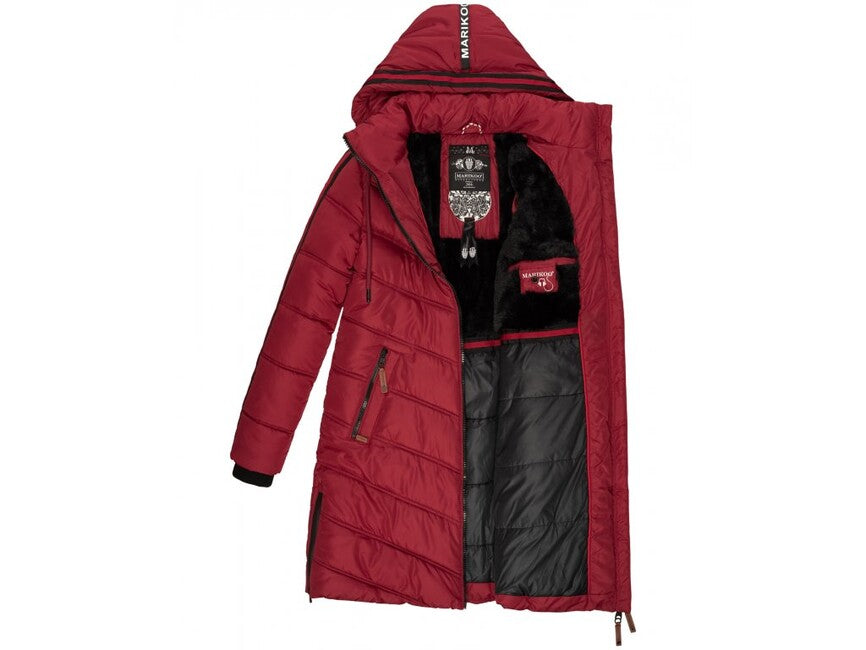 Marikoo ARMASA damen-winterjacke, dark red
