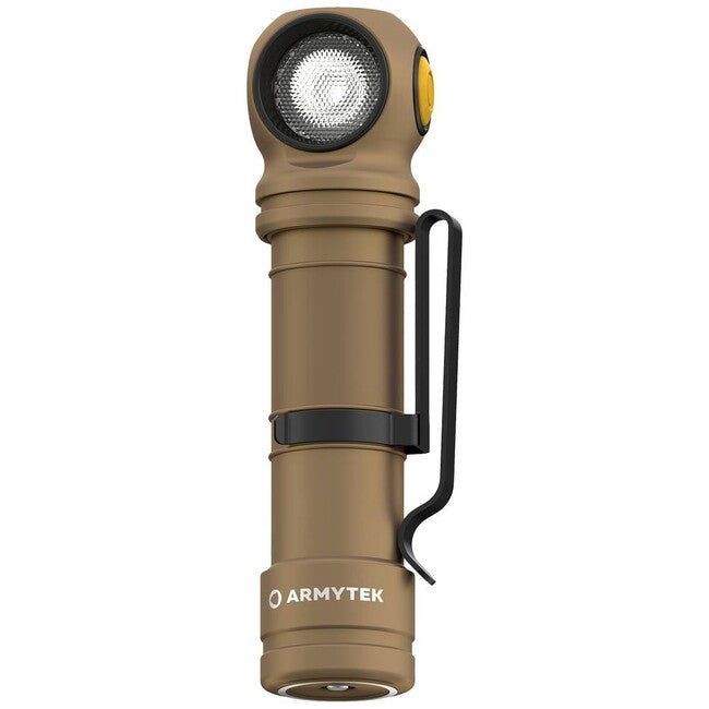 ArmyTek Wizard C2 Pro Max weiße led-handlampe mit magnetischem halter, batteriebetrieben, 4000 lm, sandfarben