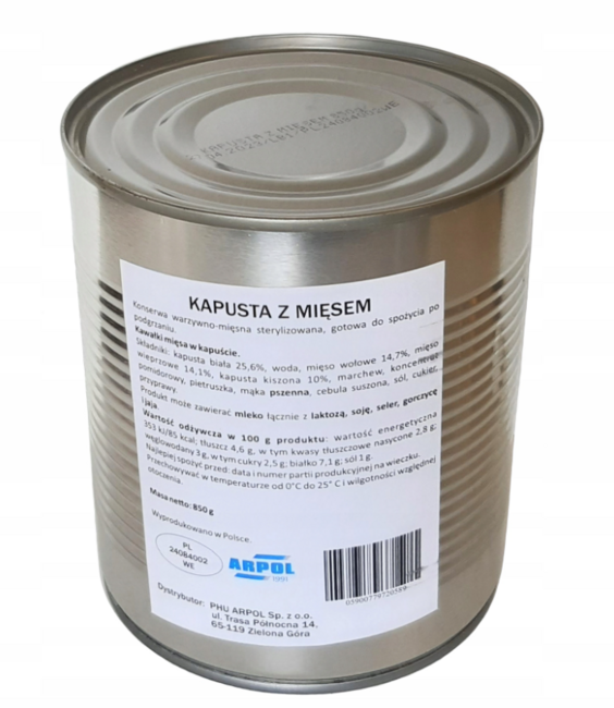 Arpol Militärkonserve - kraut mit fleisch, 850g