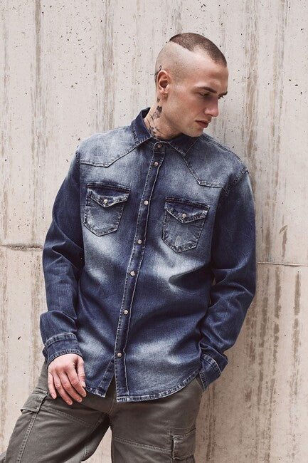 Brandit Riley Jeanshemd, schwarz