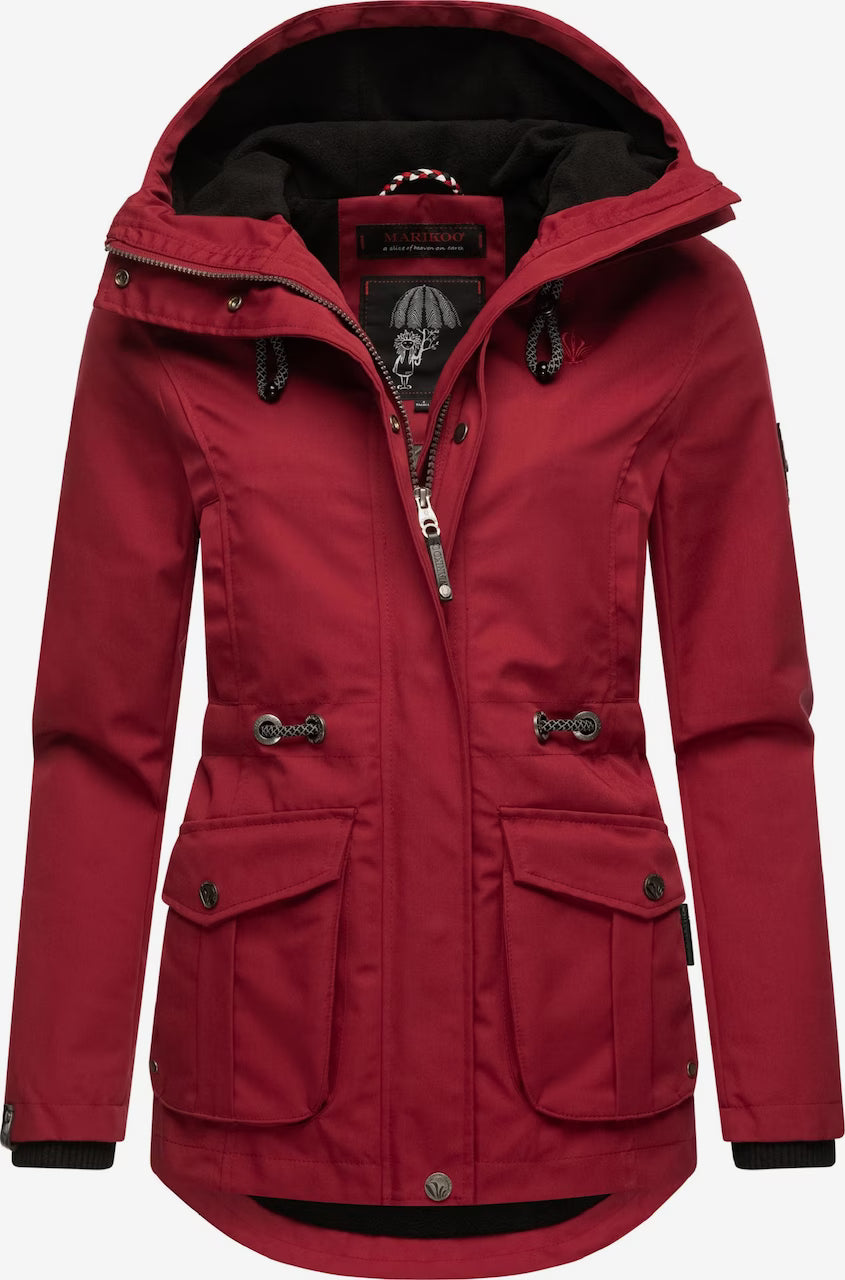 Marikoo Babetaa Princess damen übergangs-kapuzenjacke, blood red
