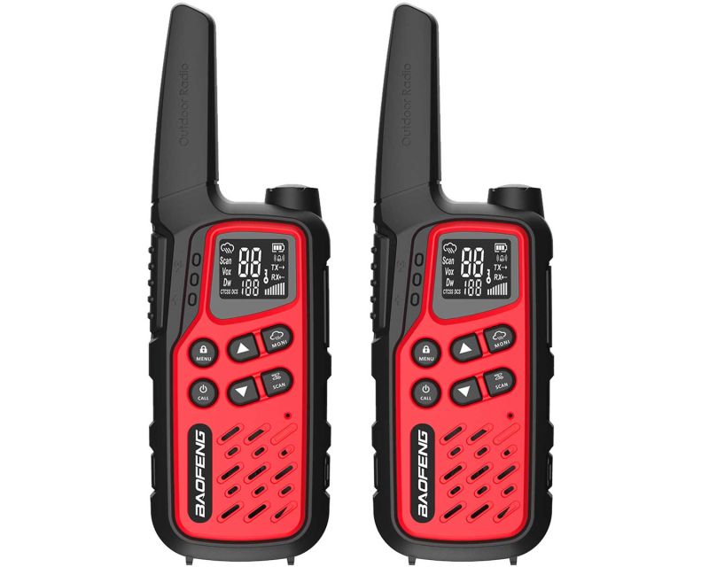 Baofeng Bf-T25E pmr-funkgerät 2 stück - rot