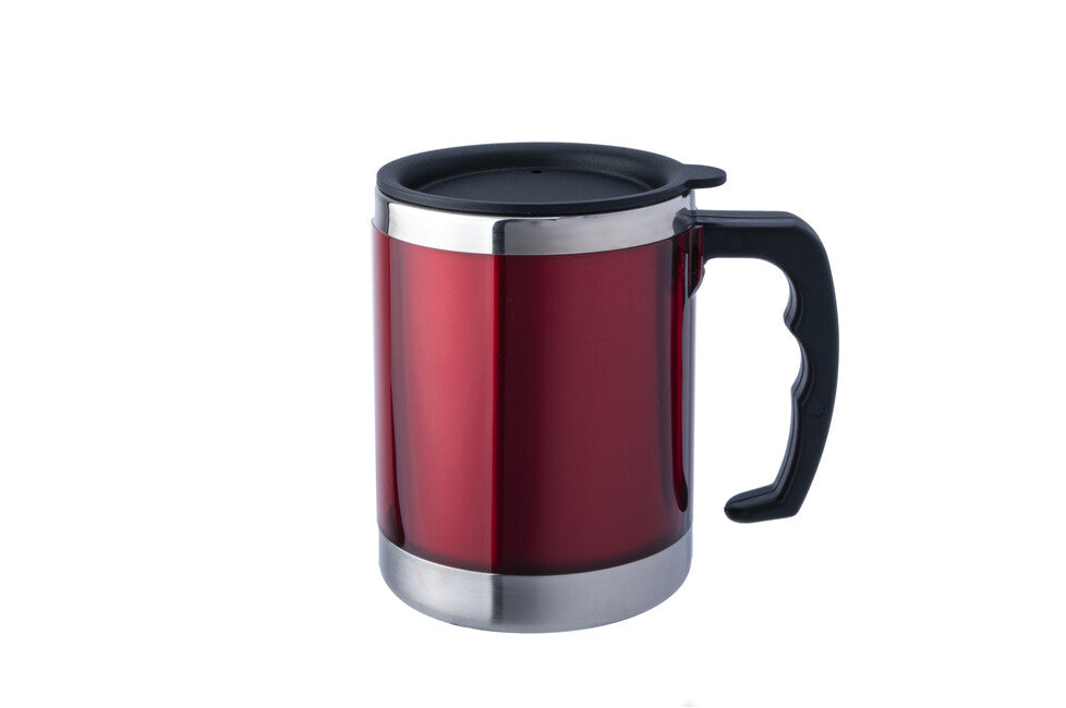 BasicNature MUG edelstahl thermoskanne 0,42 l, rot