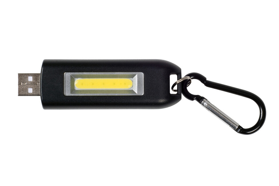 BasicNature USB LED Schlüsselanhänger, schwarz
