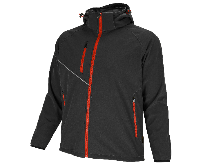 BENNON Softshell- Jacke FORCE, schwarz/rot