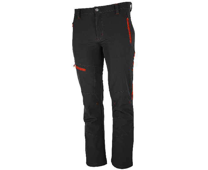 BENNON Softshell- Hose FORCE, schwarz/rot