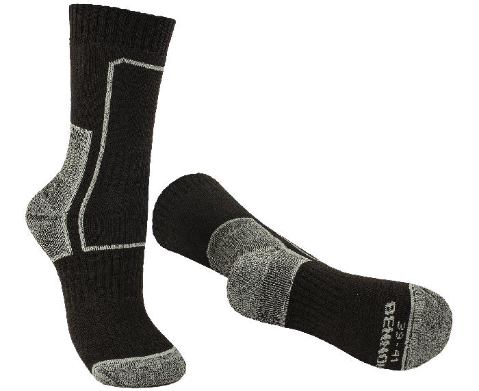 BENNON Trek Socke trekkingsocken schwarz/grau