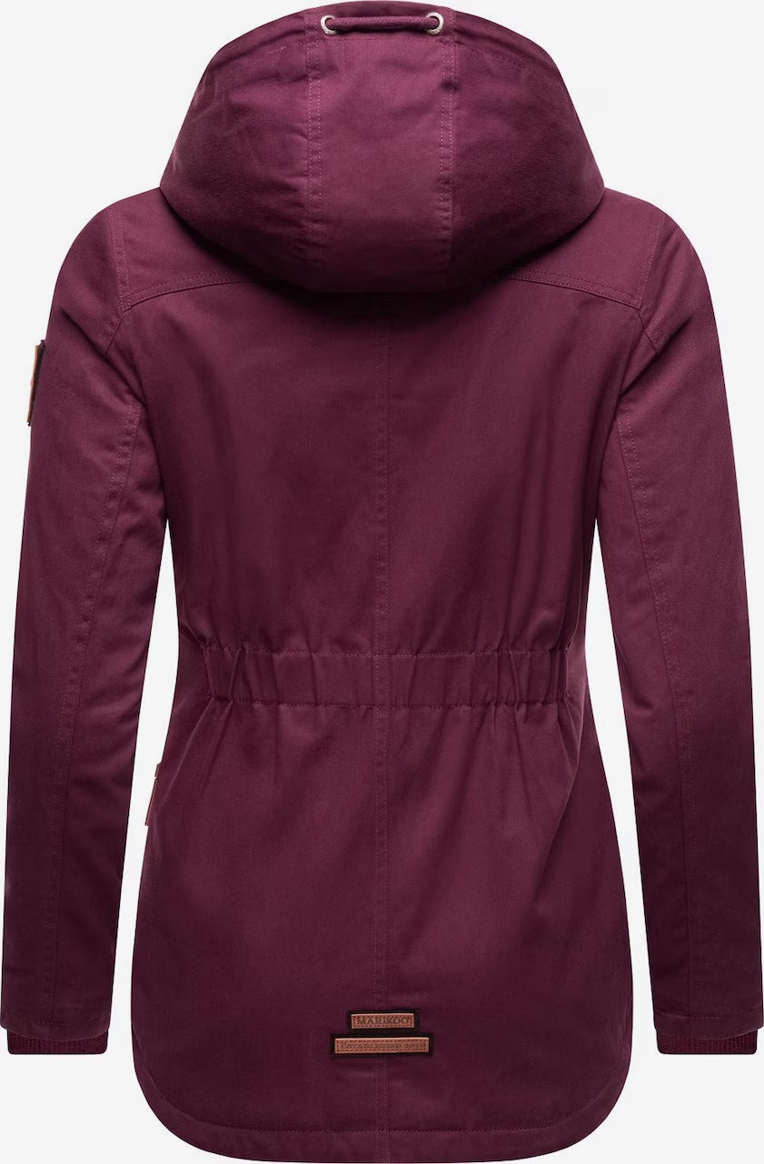 Marikoo BIKOO damen-Winterjacke mit Kapuze, wine