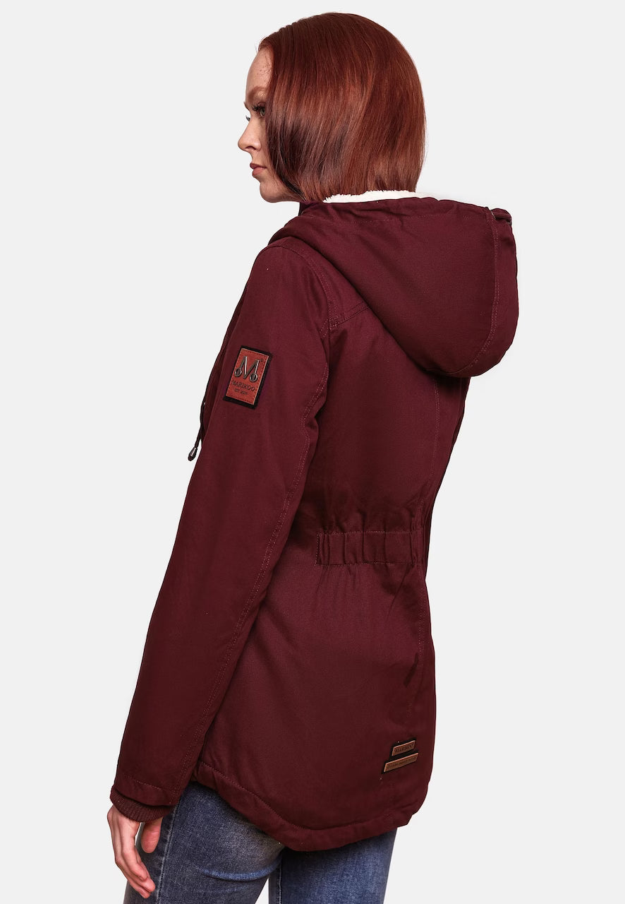 Marikoo BIKOO damen-Winterjacke mit Kapuze, wine