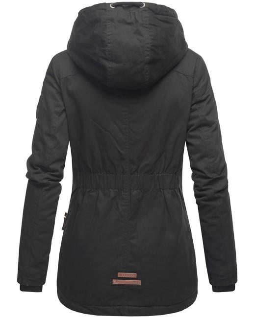 Marikoo BIKOO damen-Winterjacke mit Kapuze, schwarz