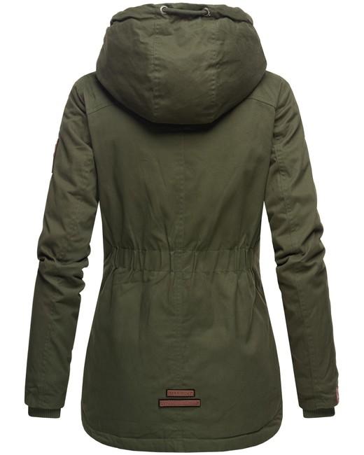 Marikoo BIKOO damen-Winterjacke mit Kapuze, grün