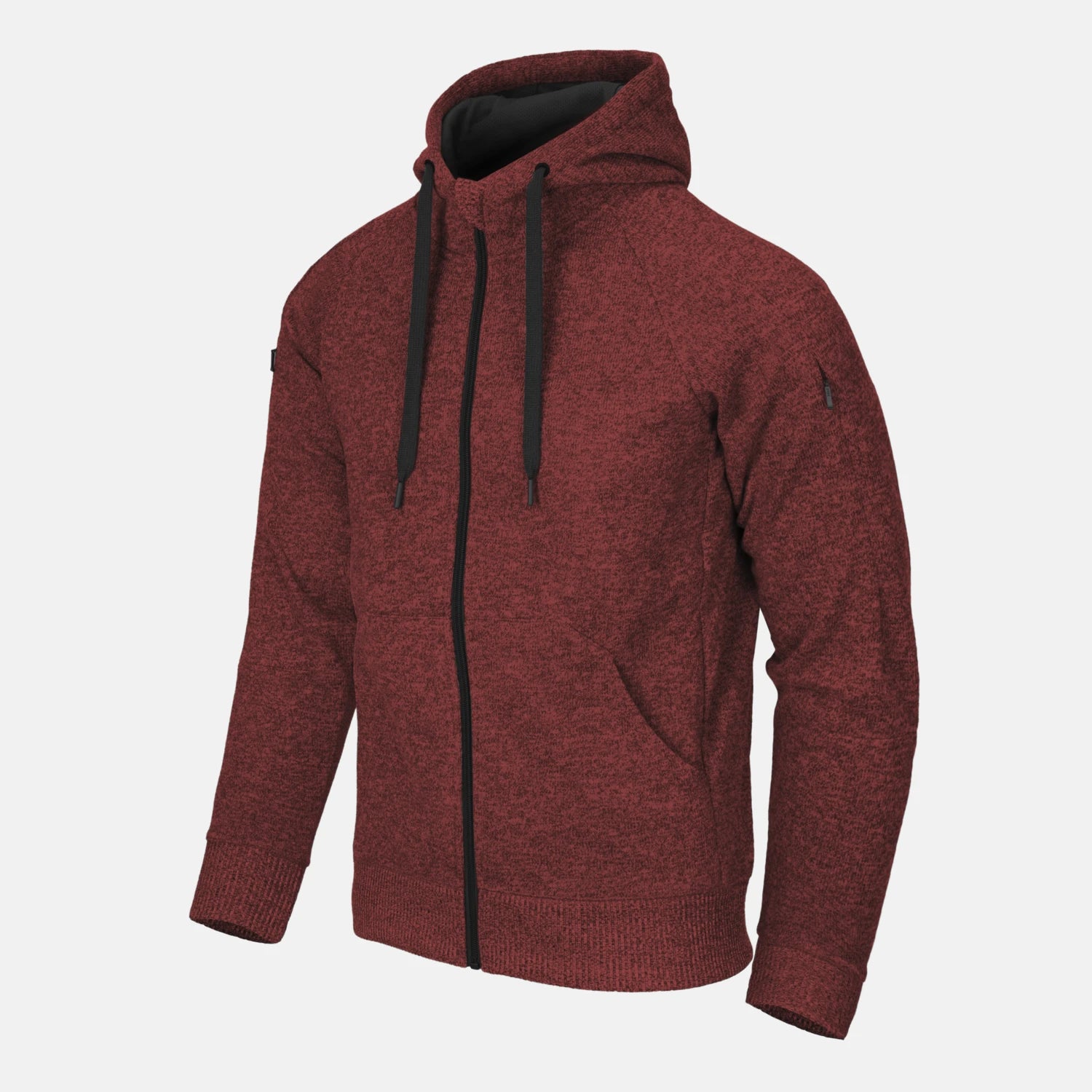 Helikon-Tex Covert mikina taktická s kapucňou (FullZip), Melange Red – detail