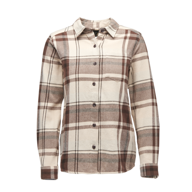Black Diamond Project Flannel damen-Flanellhemd, kreiderosa-walnuss kariert