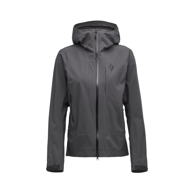 Black Diamond HighLine Stretch Shell damen-Regenjacke, anthrazit
