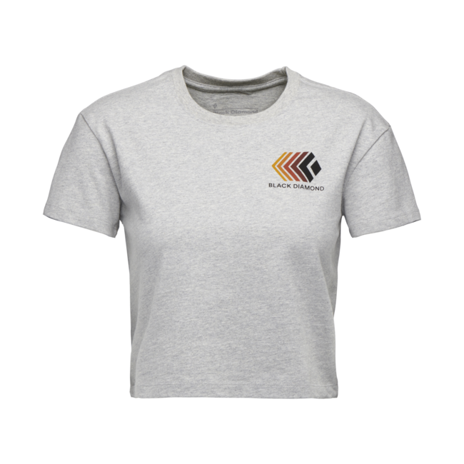 Black Diamond Faded damen-Kurzarm-T-shirt, Nickel Heather