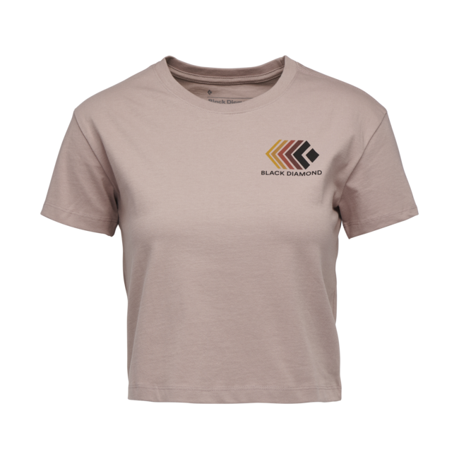 Black Diamond Faded damen-Crop-Kurzarm-T-shirt, blasslila
