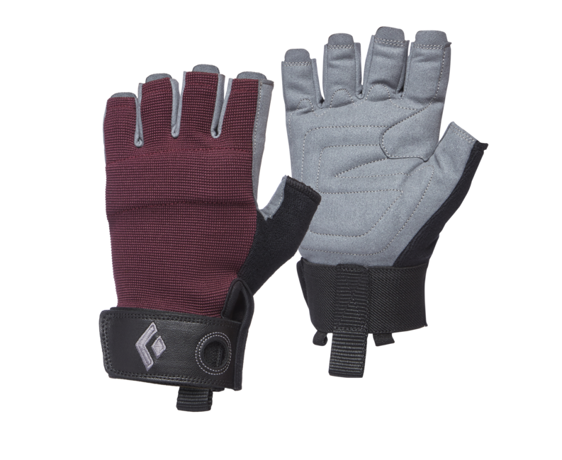 Black Diamond Crag Half-Finger damen-Kletterhandschuhe, bordeaux