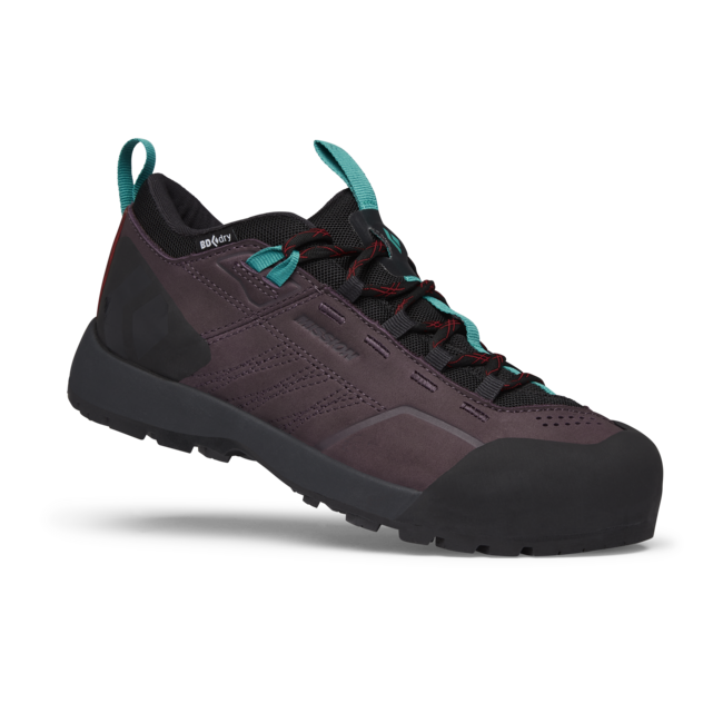 Black Diamond Mission Low Waterproof Approach damen-Wasserdichte Leder-Approachschuhe, maulbeere-schwarz