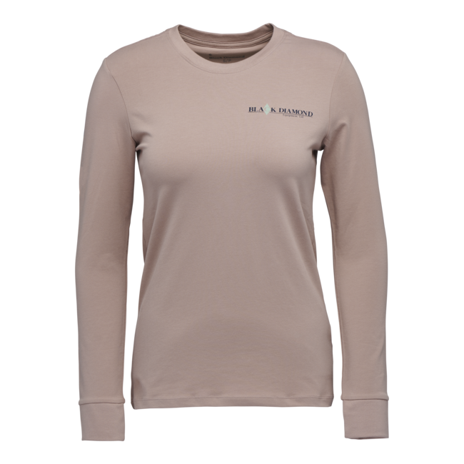 Black Diamond Heritage Wordmark damen-Langarm-T-shirt, blasslila