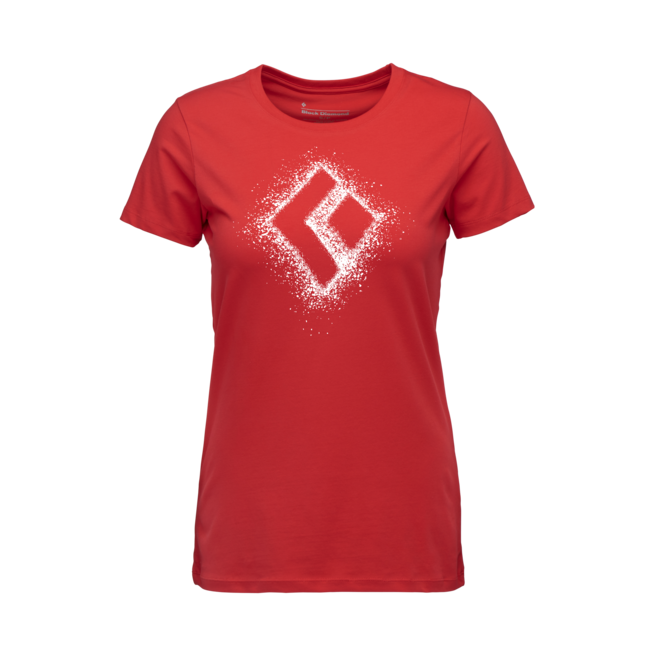 Black Diamond Chalked Up 2.0 damen-Kurzarm-T-shirt, korallenrot