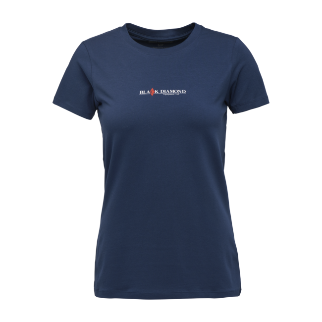 Black Diamond Heritage Wordmark damen-Kurzarm-T-shirt, indigo