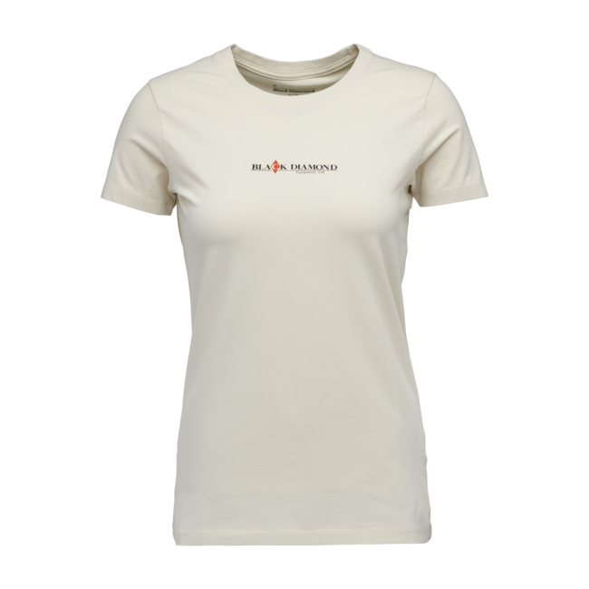 Black Diamond Heritage Wordmark damen-Kurzarm-T-shirt, Off-White
