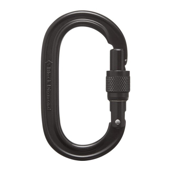 Black Diamond Oval Karabiner mit Keylock Scrwgt, schwarz