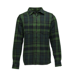 Black Diamond Project Heavy Flannel men's flannel shirt, palm green-anthracite plaid