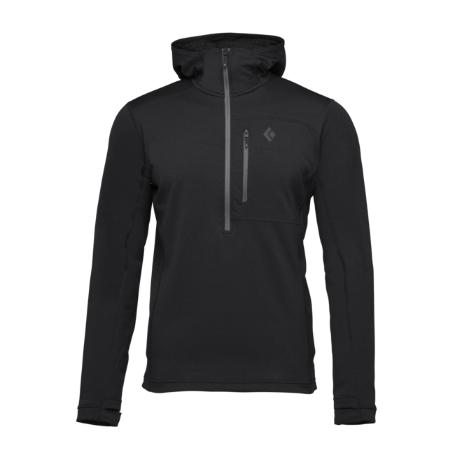 Black Diamond Coefficient herren Sweatshirt mit Reißverschluss, schwarz