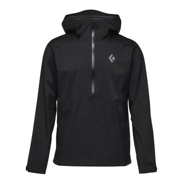 Black Diamond Stormline Stretch Anorak Waterproof Jacket, schwarz
