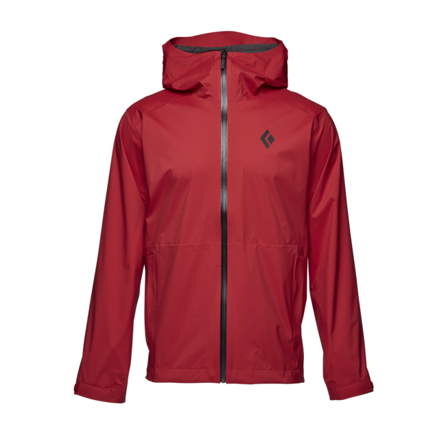 Black Diamond Stormline Stretch Rain Shell waterproof jacket, karminrot