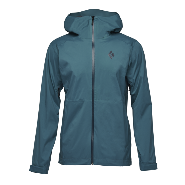 Black Diamond Men's Stormline Stretch Rain Shell Waterproof Jacket, creek blue