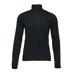 Black Diamond Coefficient Lt Herren-Langarm-T-Shirt mit Reißverschluss, schwarz