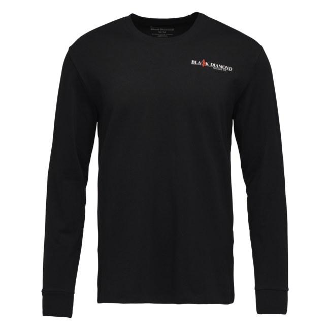 Black Diamond Heritage Wordmark herren Langarm-T-shirt, schwarz