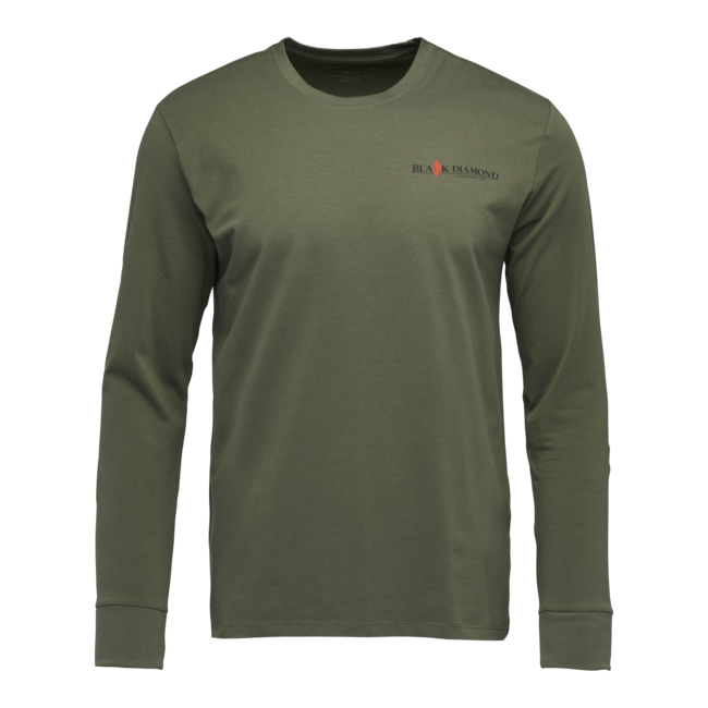 Black Diamond Heritage Wordmark herren langarm-T-shirt, tundra