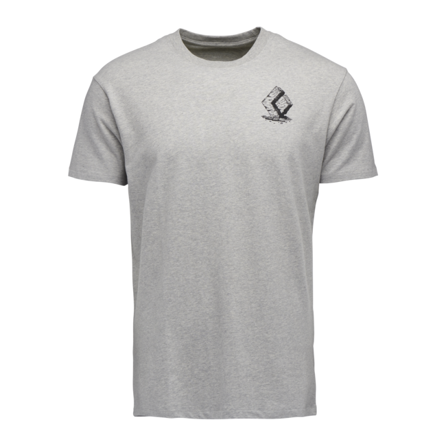 Black Diamond Boulder herren Kurzarm-T-shirt, nickel heather
