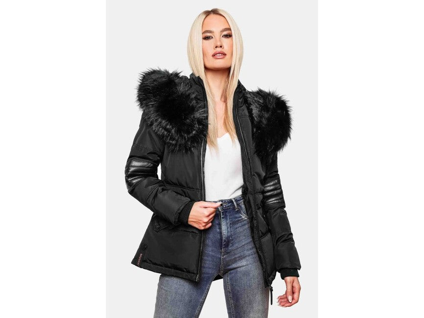 Navahoo NIRVANA damen Winterjacke mit Kapuze, Weinrot