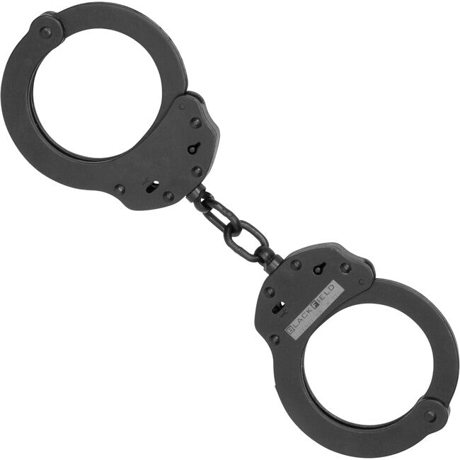BlackField Handfessel Handschellen mit Doppelverschluss, schwarz