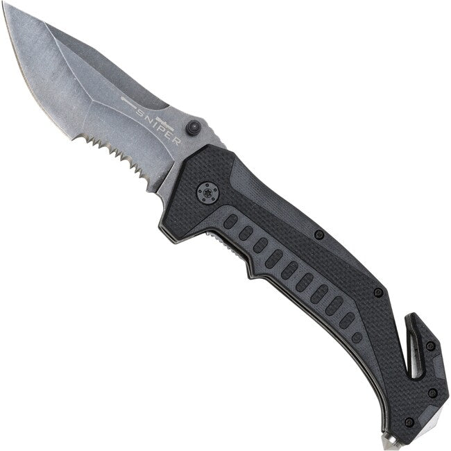 Haller BLACKFIELD Sniper klappmesser, schwarz