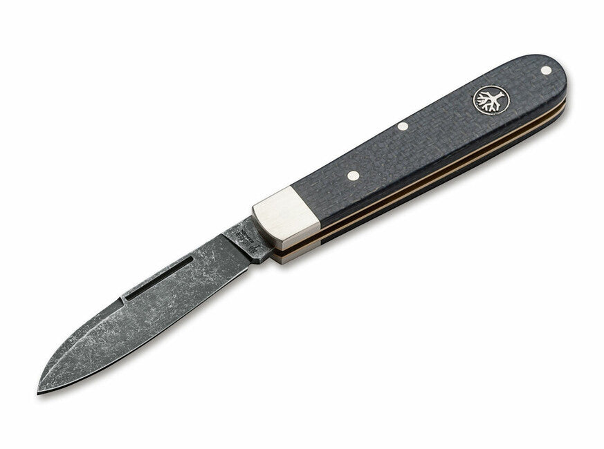 BÖKER Barlow Prime Jute taschenmesser 7 cm, schwarz, micarta