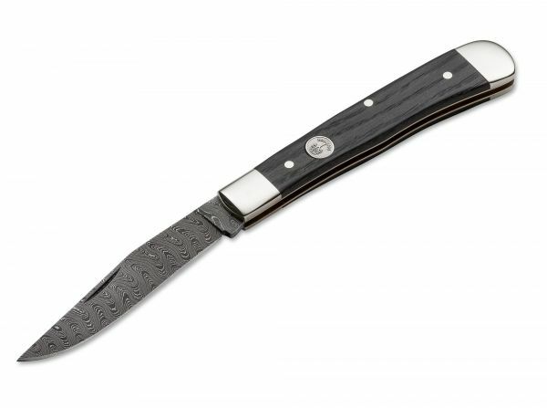 BÖKER Manufaktur Solingen Trapper Classic taschenmesser 8,3 cm, damast, eiche bog