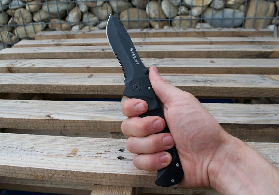 BÖKER Magnum aufklappmesser 23cm, black spear