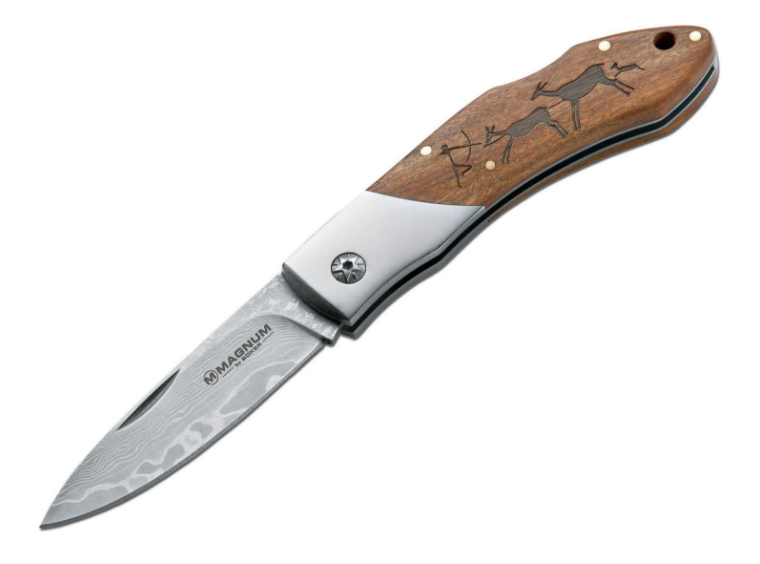 BÖKER Magnum aufklappmesser Caveman Damast 19,4cm