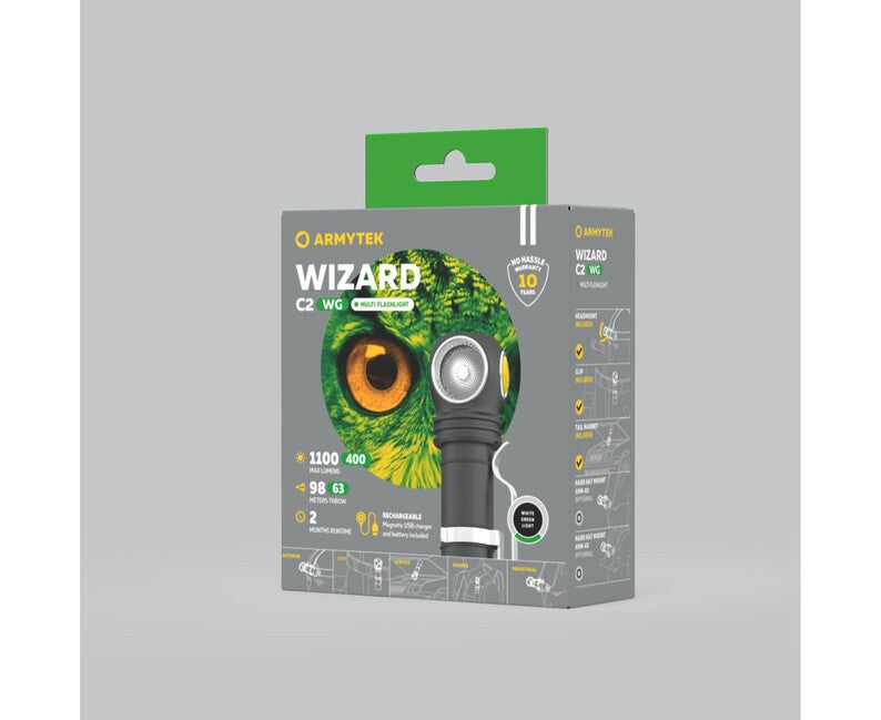 ArmyTek Wizard C2 WG Stirnlampe batteriebetrieben 1100 lm, Weiße LED