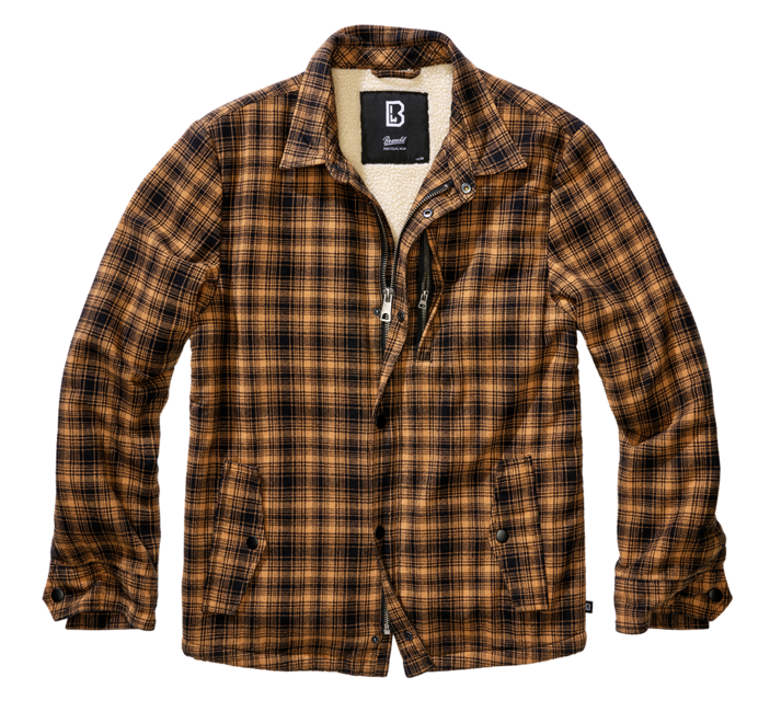 Brandit Classic Sherpa jacke, camel-schwarz