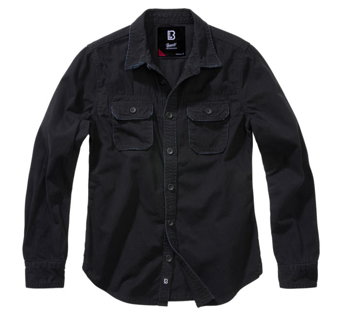 Brandit Vintage langarm-shirt, schwarz