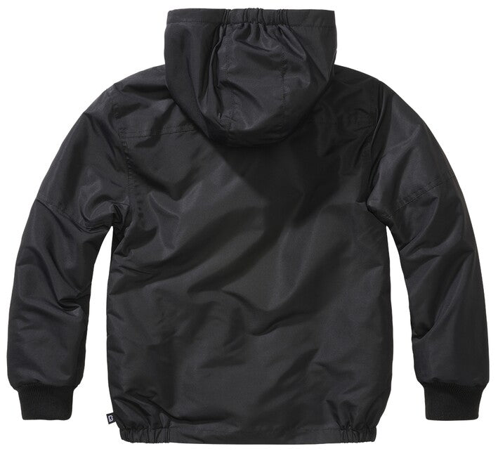 Brandit Windbreaker Frontzip kinderjacke, schwarz
