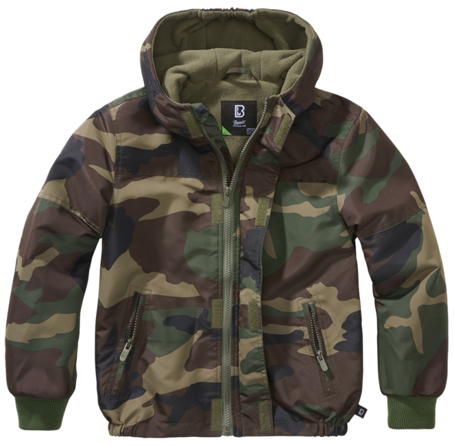 Brandit kinder Frontzip Windbreaker Jacke, woodland