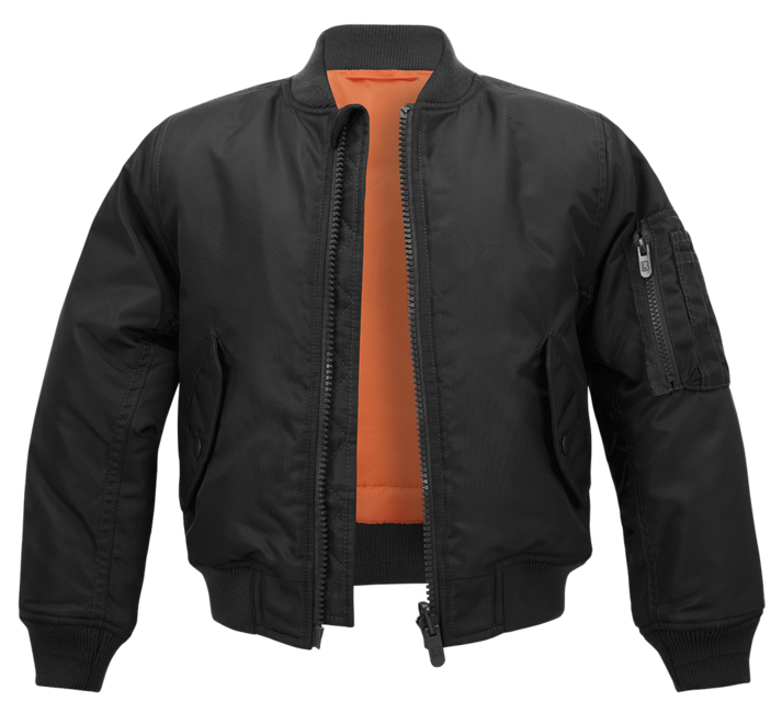 Brandit MA1 kinderjacke, schwarz